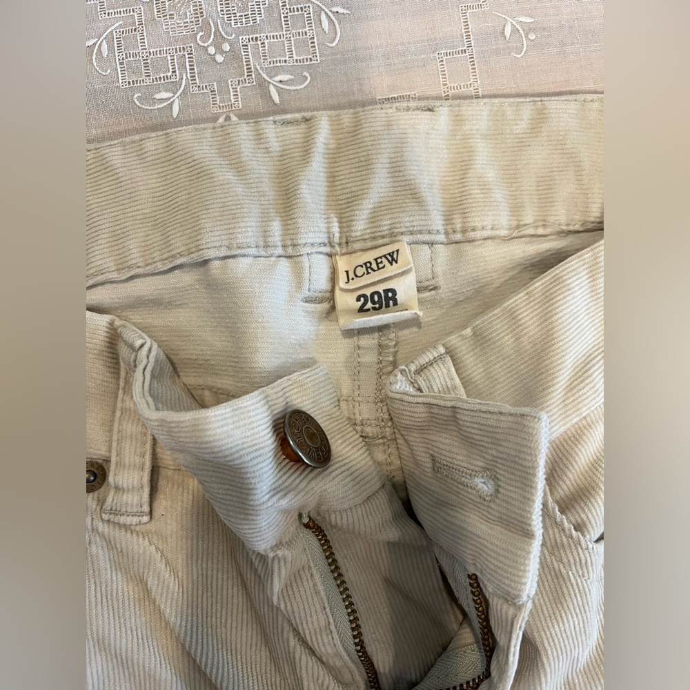 JCrew Khaki Corduroy Pants, Size 29R - Picture 3 of 7